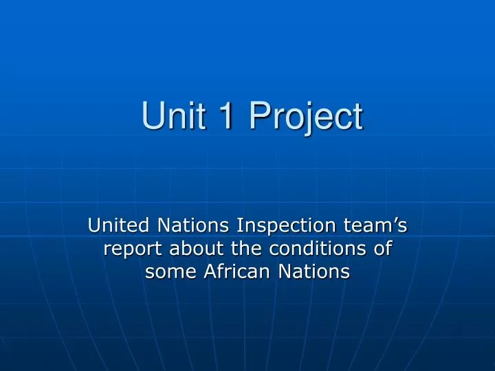 unit 1 project