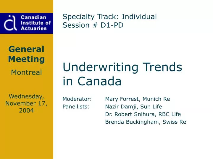 underwriting trends in canada