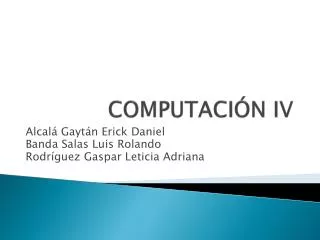 computaci n iv