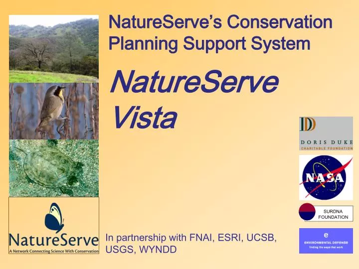 natureserve s conservation planning support system natureserve vista