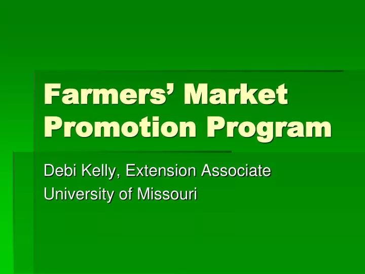 farmers market promotion program