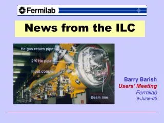 News from the ILC