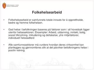 folkehelsearbeid