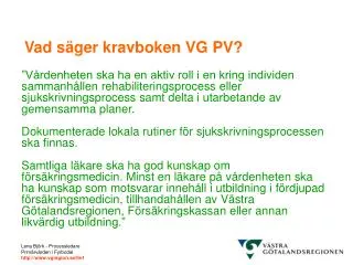 vad s ger kravboken vg pv