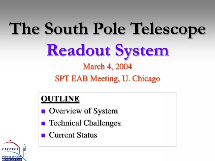 the south pole telescope readout system