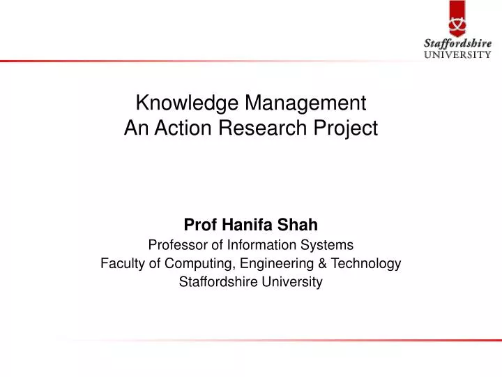 knowledge management an action research project
