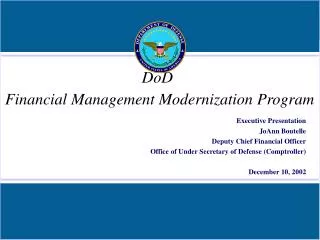 DoD Financial Management Modernization Program