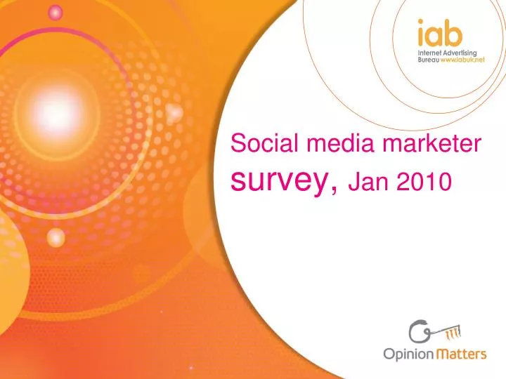 social media marketer survey jan 2010