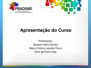 apresenta o do curso