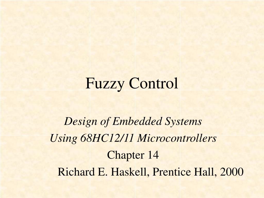 Fuzzy Control - slide 1