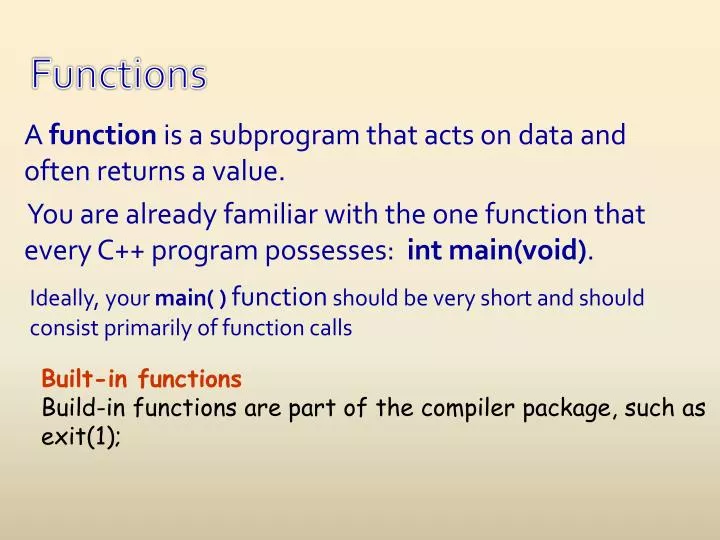 functions