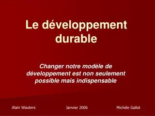 le d veloppement durable