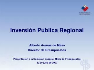 inversi n p blica regional