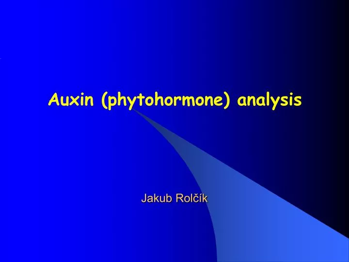 auxin phytohormone analysis