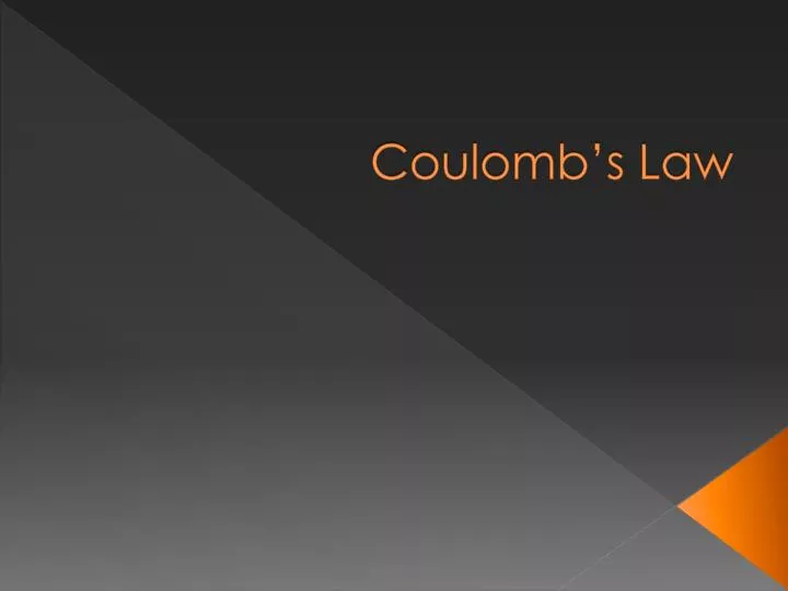 coulomb s law