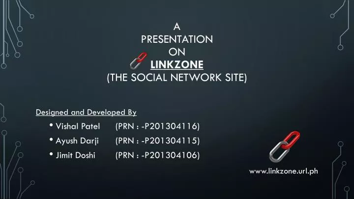 a presentation on linkzone the social network site