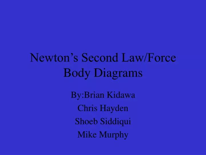 newton s second law force body diagrams
