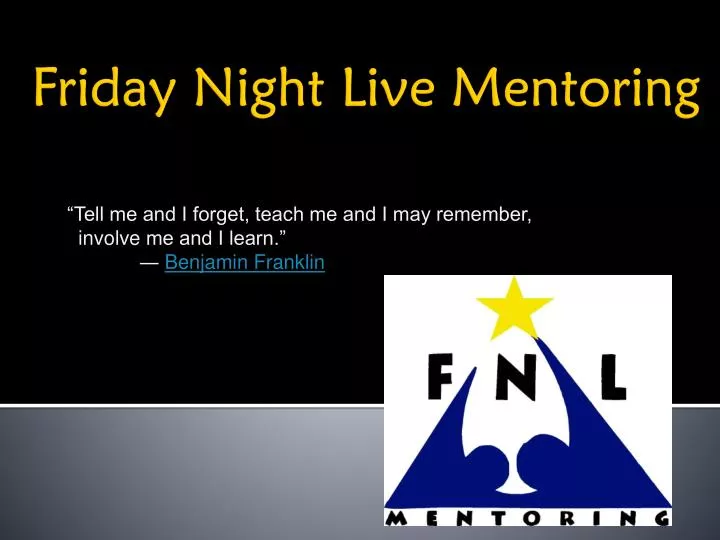 friday night live mentoring