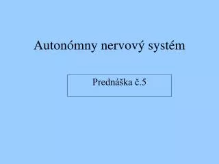 auton mny nervov syst m