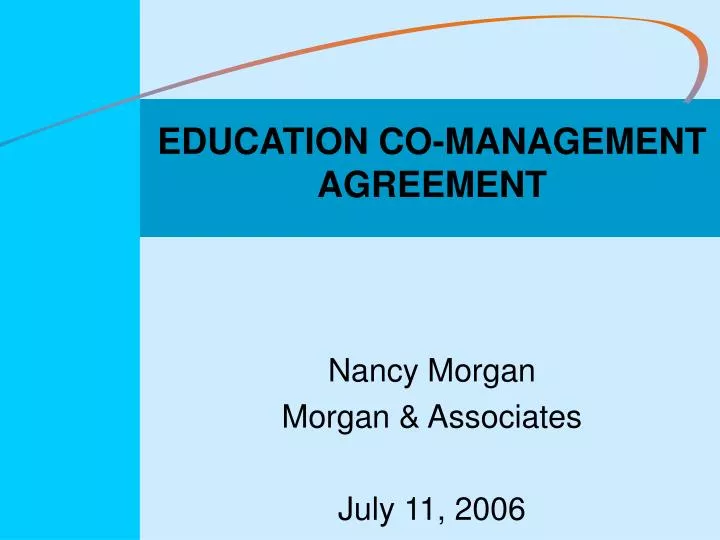 education co management agreement