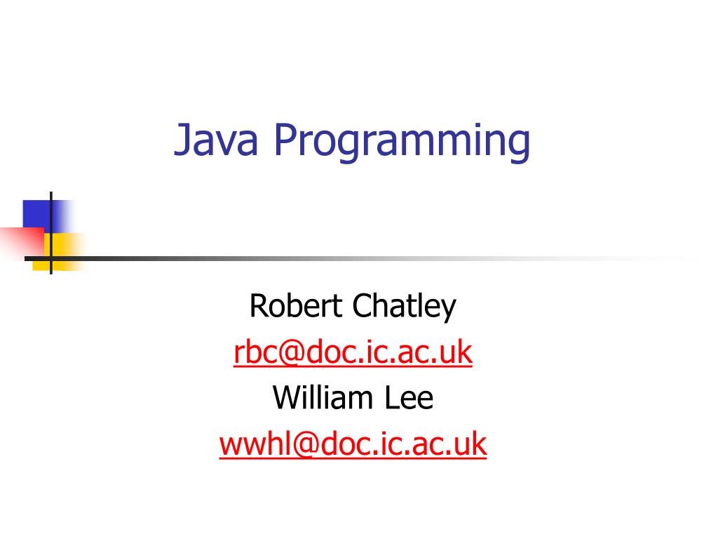 Java Programming - slide 1