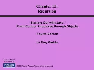 Chapter 15: Recursion