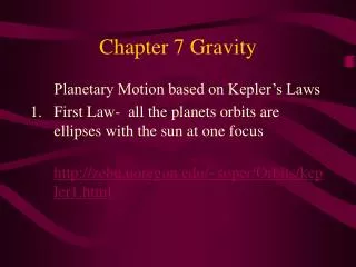 Chapter 7 Gravity