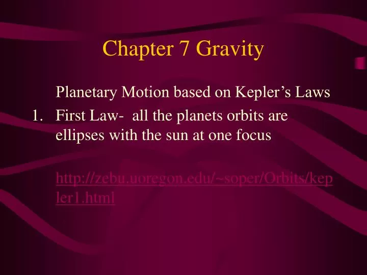 chapter 7 gravity