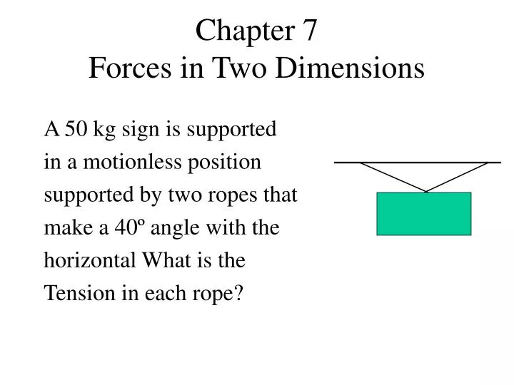 chapter 7 forces in two dimensions