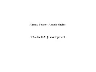 FAZIA DAQ development