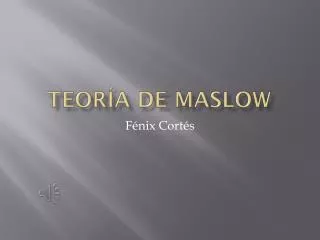 teor a de m aslow