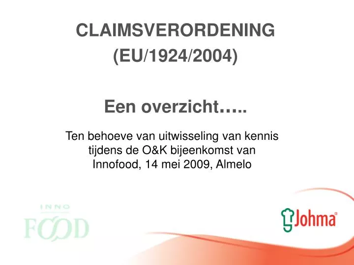 claimsverordening eu 1924 2004 een overzicht