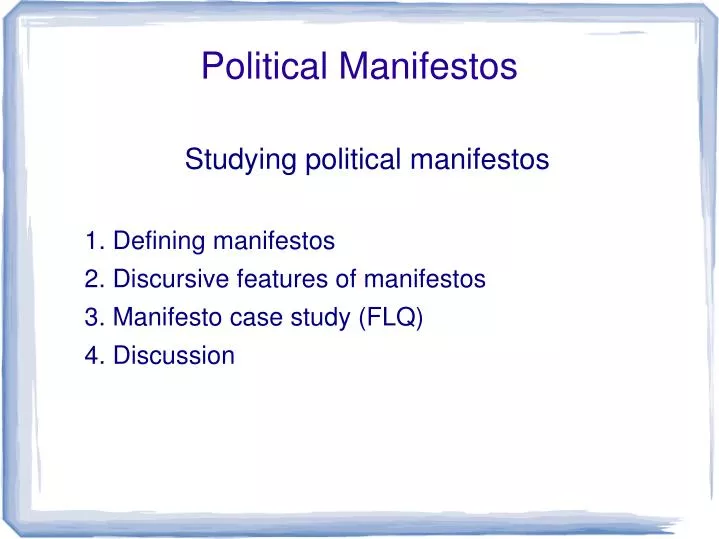 political manifestos