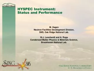 HYSPEC Instrument: Status and Performance