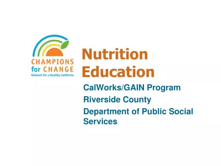 nutrition education