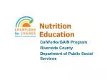 Nutrition Education - slide 1