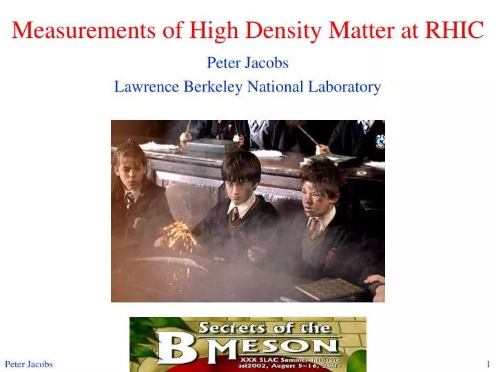 measurements of high density matter at rhic