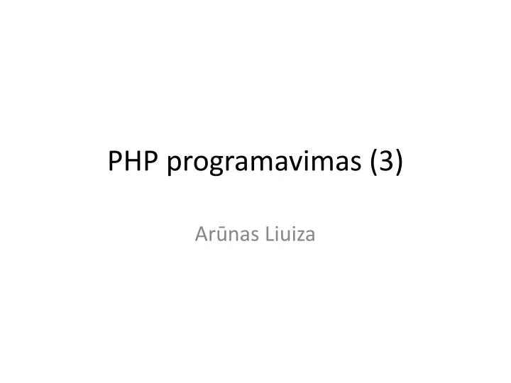 php programavimas 3