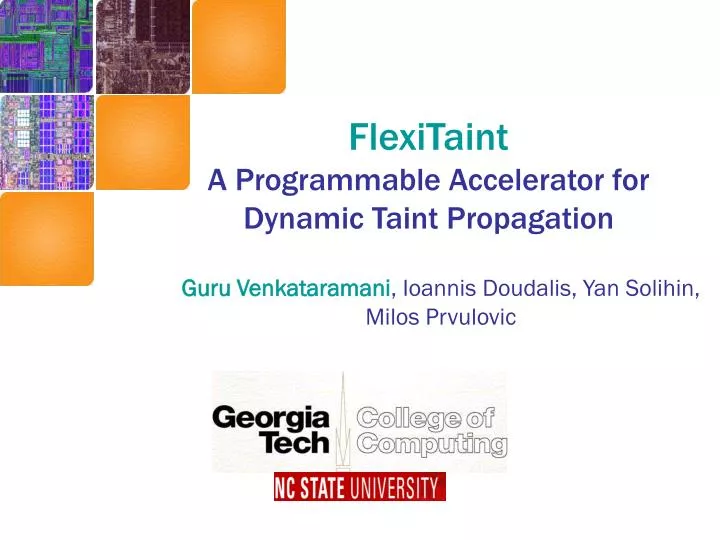 flexitaint a programmable accelerator for dynamic taint propagation