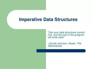 Imperative Data Structures