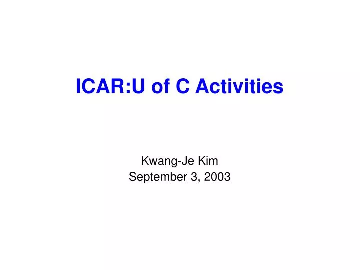 icar u of c activities
