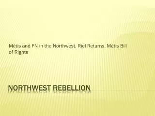 Northwest rebellion