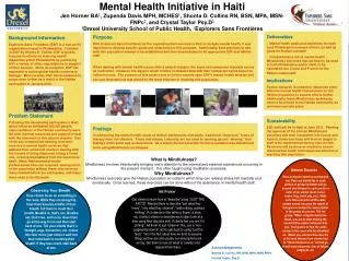 Mental Health Initiative in Haiti