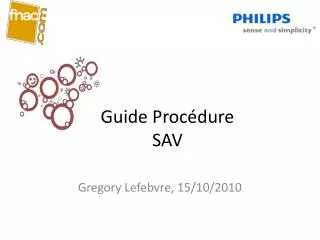 guide proc dure sav