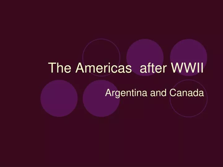 the americas after wwii