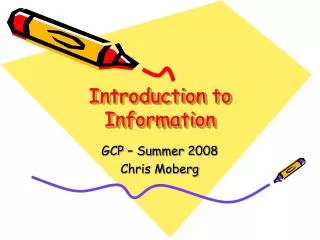 Introduction to Information