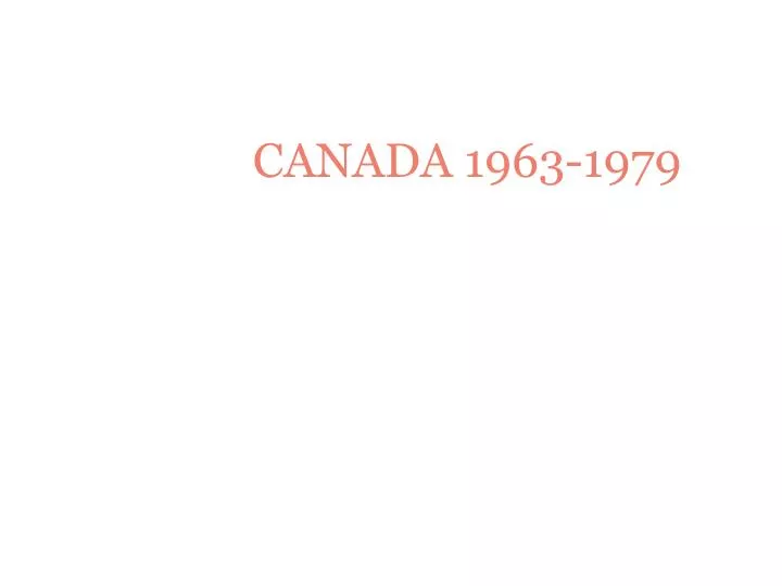 canada 1963 1979