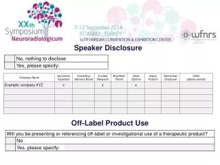 speaker d isclosure