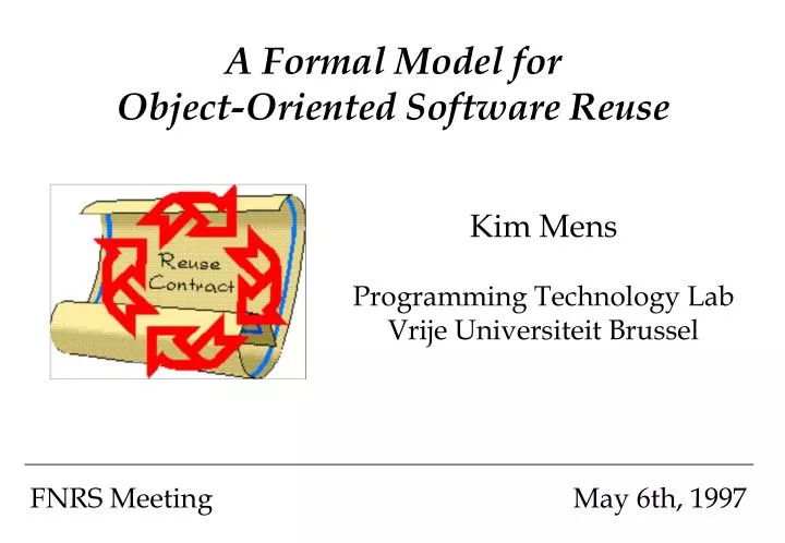 a formal model for object oriented software reuse