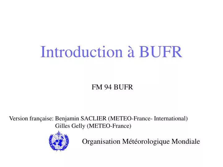 introduction bufr